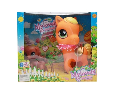 VINYL ANIMAL W/MUSIC & LIGHT & ACCESSORIES INCLUDED BUTTONCELL 2COLOR - HP1041041