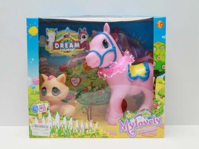 VINYL ANIMAL W/MUSIC & LIGHT & ACCESSORIES INCLUDED BUTTONCELL 2ASST - HP1041043