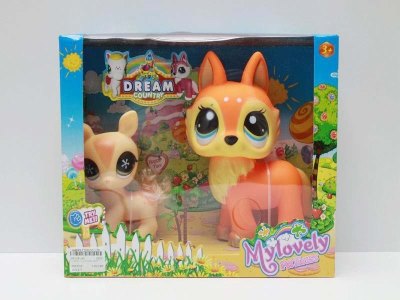 VINYL ANIMAL W/MUSIC & LIGHT & ACCESSORIES INCLUDED BUTTONCELL 2ASST - HP1041045