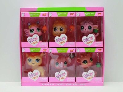 VINYL ANIMAL W/ACCESSORIES 6ASST 6PCS DISPLAY BOX - HP1041049