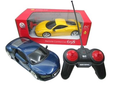 1：18 4 FUNCTION R/C CAR  RED/BLUE/GREY - HP1041189
