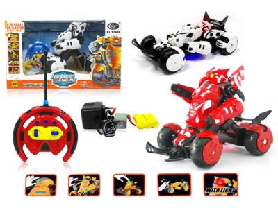 1：18 4CHANNEL TRANSFORMER R/C CAR.INCLUDE BATTERY.WHITE/RED - HP1041338