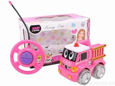 2FUNCTION R/C POLICE WAGON W/6 LIGHT AND MUSIC，PURPLE/PINK，NOT INCLUDE BATTERY - HP1041483