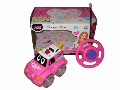 2FUNCTION R/C POLICE WAGON W/6 LIGHT AND MUSIC，PURPLE/PINK，NOT INCLUDE BATTERY - HP1041484