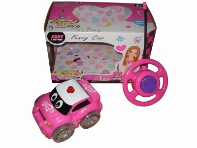 2FUNCTION R/C POLICE WAGON W/6 LIGHT AND MUSIC，PURPLE/PINK，NOT INCLUDE BATTERY - HP1041485