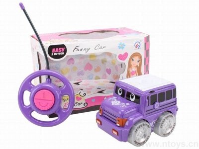 2FUNCTION R/C BUS W/6 LIGHT AND MUSIC，PURPLE/PINK，NOT INCLUDE BATTERY - HP1041490