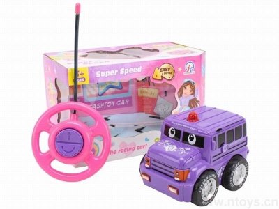 2FUNCTION R/C POLICE WAGON W/2LIGHT，PURPLE/PINK，NOT INCLUDE BATTERY - HP1041496