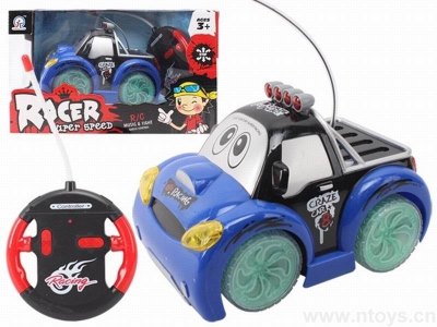 4CHANNEL R/C CAR W/8 LIGHT&MUSIC,RED/BLUE,NOT INCLUDE BATTERY - HP1041527