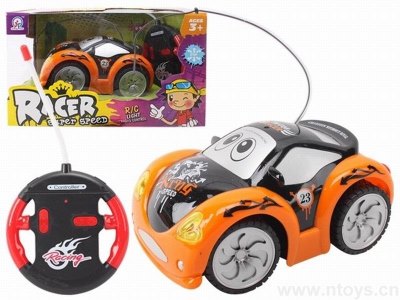 4CHANNEL R/C CAR W/4 LIGHT,ORANGE/BLUE,NOT INCLUDE BATTERY - HP1041530