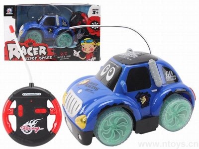 4CHANNEL R/C CAR W/8 LIGHT&MUSIC,BLUE/YELLOW,NOT INCLUDE BATTERY - HP1041531