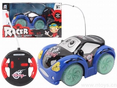4CHANNEL R/C CAR W/8 LIGHT&MUSIC,ORANGE/BLUE,NOT INCLUDE BATTERY - HP1041532