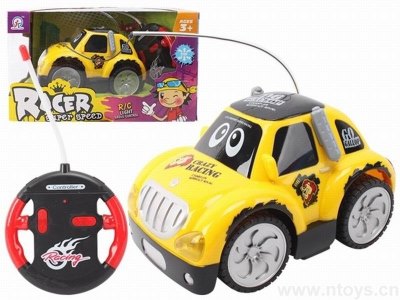 4CHANNEL R/C CAR W/4 LIGHT,YELLOW/BLUE,NOT INCLUDE BATTERY - HP1041533