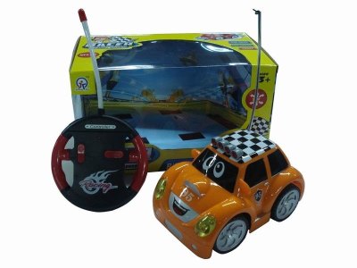 4CHANNEL R/C CAR W/4 LIGHT,ORANGE/BLUE,NOT INCLUDE BATTERY - HP1041538