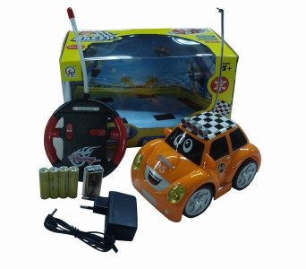 4CHANNEL R/C CAR W/4 LIGHT,ORANGE/BLUE,INCLUDE BATTERY - HP1041567