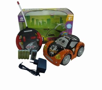 4CHANNEL R/C CAR W/4 LIGHT,ORANGE/BLUE,INCLUDE BATTERY - HP1041578