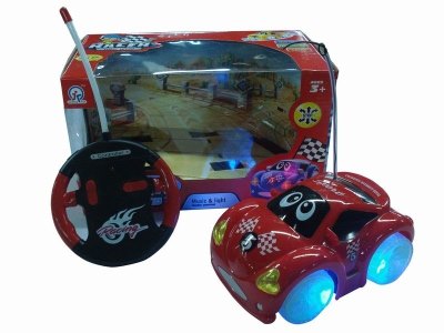 4CHANNEL R/C CAR W/8 LIGHT&MUSIC,RED/BLUE,NOT INCLUDE BATTERY - HP1041600