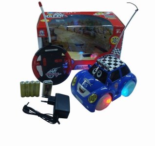 4CHANNEL R/C CAR W/8 LIGHT&MUSIC,ORANGE/BLUE,INCLUDE BATTERY - HP1041631
