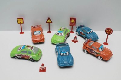 6PCS PULL BACK CAR 3COLOR 3ASST - HP1041633