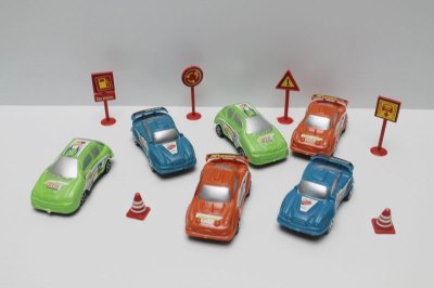 6PCS PULL BACK CAR 3COLOR 3ASST - HP1041634