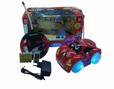 4CHANNEL R/C CAR W/8 LIGHT&MUSIC,RED/BLUE,INCLUDE BATTERY - HP1041641