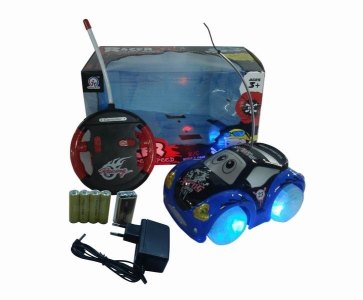 4CHANNEL R/C CAR W/8 LIGHT&MUSIC,ORANGE/BLUE,INCLUDE BATTERY - HP1041649