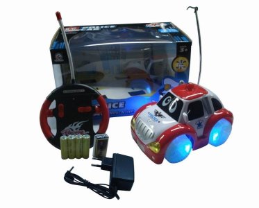 4CHANNEL R/C CAR W/8 LIGHT&MUSIC,RED/BLUE,INCLUDE BATTERY - HP1041659