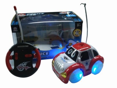 4CHANNEL R/C CAR W/8 LIGHT&MUSIC,BLUE/RED,NOT INCLUDE BATTERY - HP1041662