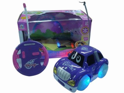 4CHANNEL R/C CAR W/8 LIGHT&MUSIC,PINK/PURPLE,NOT INCLUDE BATTERY - HP1041684