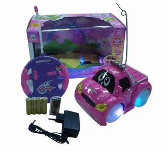 4CHANNEL R/C CAR W/8 LIGHT&MUSIC,PINK/PURPLE,INCLUDE BATTERY - HP1041698