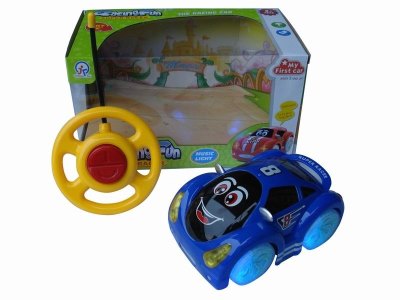2CHANNEL R/C CAR W/8 LIGHT&MUSIC,BLUE/RED,NOT INCLUDE BATTERY - HP1041709