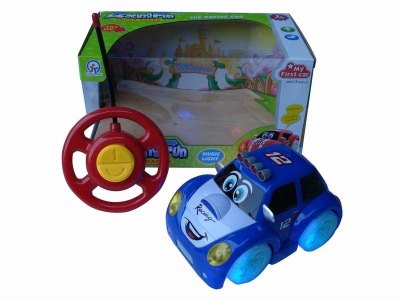 2CHANNEL R/C CAR W/8 LIGHT&MUSIC,BLUE/RED,NOT INCLUDE BATTERY - HP1041712