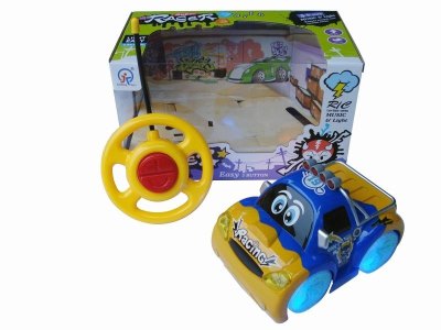2CHANNEL R/C CAR W/8 LIGHT&MUSIC,BLUE/RED,NOT INCLUDE BATTERY - HP1041733