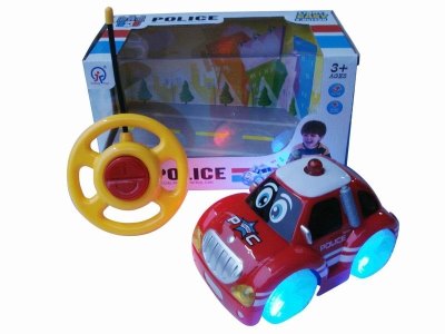 2CHANNEL R/C CAR W/8 LIGHT&MUSIC,BLUE/RED,NOT INCLUDE BATTERY - HP1041737