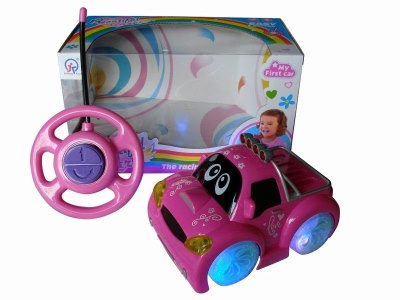 2CHANNEL R/C CAR W/8 LIGHT&MUSIC,PURPLE/PINK,NOT INCLUDE BATTERY - HP1041754