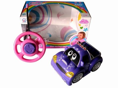 2CHANNEL R/C CAR W/4 LIGHT,PINK/PURPLE,NOT INCLUDE BATTERY - HP1041835