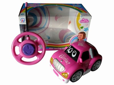2CHANNEL R/C CAR W/4 LIGHT,PINK/PURPLE,NOT INCLUDE BATTERY - HP1041836