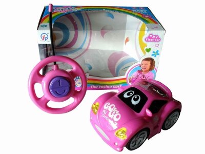 2CHANNEL R/C CAR W/4 LIGHT,PINK/PURPLE,NOT INCLUDE BATTERY - HP1041837