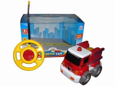 2FUNCTION R/C POLICE WAGON W/6 LIGHT AND MUSIC，RED，NOT INCLUDE BATTERY - HP1041846