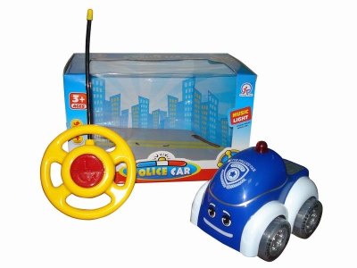 2FUNCTION R/C POLICE WAGON W/4LIGHT AND MUSIC，BLUE/RED，NOT INCLUDE BATTERY - HP1041847
