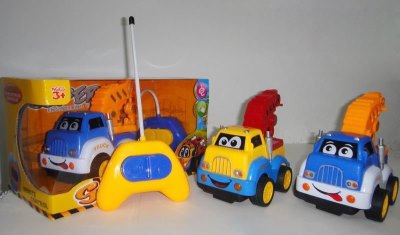 2FUNCTION R/C CRANE W/LIGHT ，YELLOW/BLUE - HP1041899