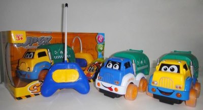 2FUNCTION R/C SANITATION TRUCK W/LIGHT&MUSIC ，YELLOW/BLUE - HP1041902