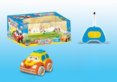 2FUNCTION R/C CARTOON CAR W/LIGHT&MUSIC BETWEEN YELLOW AND ORANGE - HP1041915