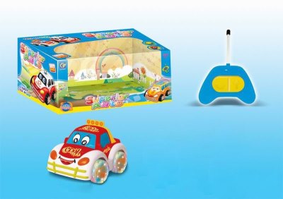 2FUNCTION R/C CARTOON CAR W/LIGHT&MUSIC BETWEEN RED AND WHITE - HP1041919