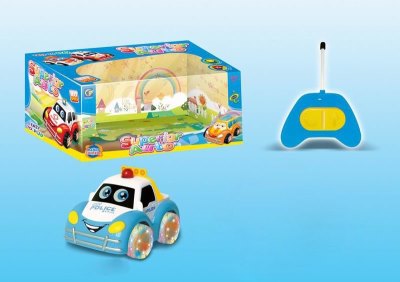 2FUNCTION R/C POLICE CAR W/LIGHT&MUSIC BETWEEN WHITE AND BLUE - HP1041923