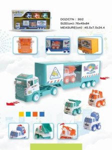 FRICTION CONTAINER TRUCK W/CAR - HP1042461