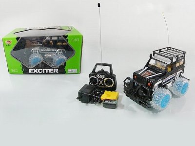 1:18 4 FUNCTION R/C CAR W/LIGHT & MUSIC RED/BLACK - HP1042504