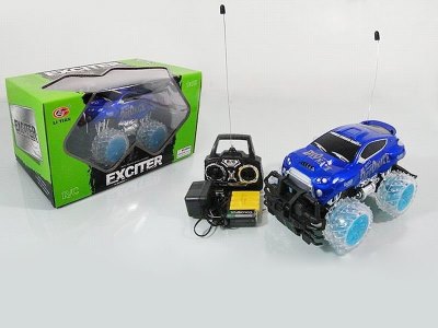 1:18 4 FUNCTION R/C CAR W/LIGHT & MUSIC BLUE/ORANGE - HP1042528