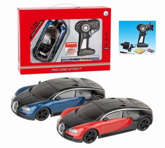 1:24 4FUNCTION R/C DIE CAST CAR W/LIGHT BLUE/RED - HP1042753