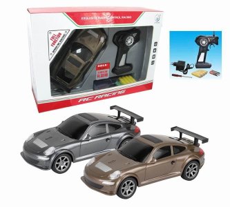 1:18 4FUNCTION R/C CAR W/LIGHT BROWN/BLUE - HP1042758
