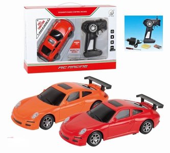 1:24 4FUNCTION R/C CAR W/LIGHT ORANGE/RED - HP1042762